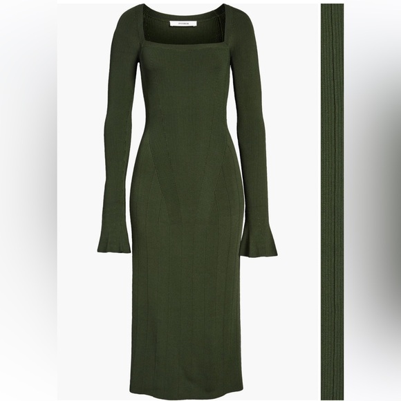 Interior Sasha Rib Midi Dress nwot - Picture 5 of 7